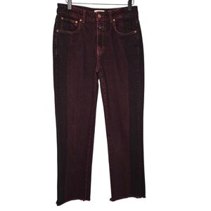 Closed Womens Two Tone Red Glow Straight Leg Denim Jeans Size 29